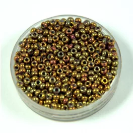   Miyuki Japanese Round Seed Bead - 1966 - Metallic Earth Batik Luster - size:11/0