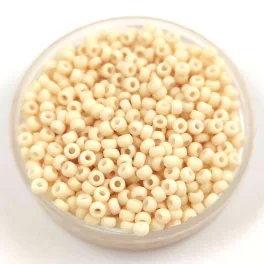   Miyuki Japanese Round Seed Bead - 2022 - Opaque Matte Beige - size:11/0