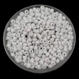   Miyuki Japanese Round Seed Bead - 2026 - Matte Opaque Light Pale Grey - size:11/0