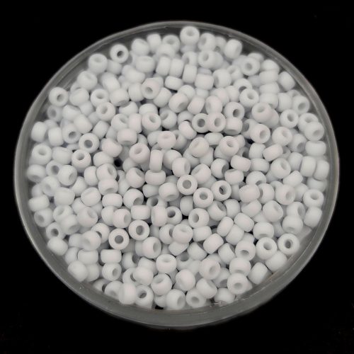 Miyuki Japanese Round Seed Bead - 2026 - Matte Opaque Light Pale Grey - size:11/0