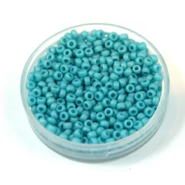   Miyuki Japanese Round Seed Bead - 2029 - Matte Opaque Turquoise Blue Luster - size:11/0