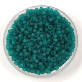   Miyuki Japanese Round Seed Bead - 2405f - Matt Transparent Teal - size:11/0