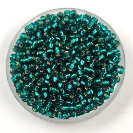   Miyuki Japanese Round Seed Bead - 2425 - Silver Lined Teal - size:11/0