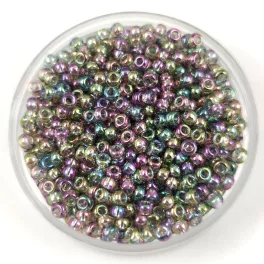   Miyuki Japanese Round Seed Bead - 2440 - Transparent Gray Luster AB - size:11/0