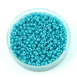   Miyuki Japanese Round Seed Bead - 2470 - Opaque Turquoise Green Luster - size:11/0