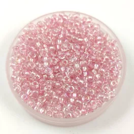   Miyuki Japanese Round Seed Bead - 3639 - Fancy Lined Soft Pink - size:11/0