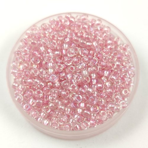 Miyuki Japanese Round Seed Bead - 3639 - Fancy Lined Soft Pink - size:11/0