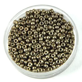   Miyuki Japanese Round Seed Bead - 4222 - Galvanized Pewter Duracoat - size:11/0 - 30g
