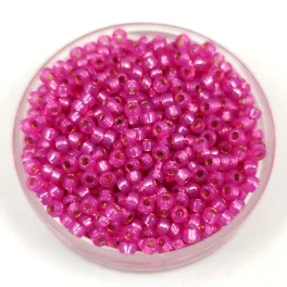   Miyuki Japanese Round Seed Bead - 4238 - Duracoat Silver Lined Dyed Paris Pink - size:11/0