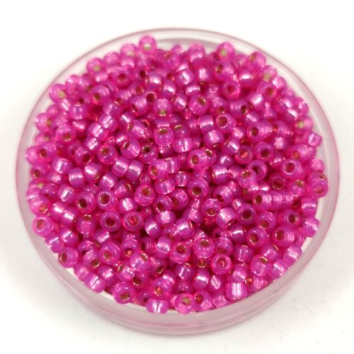 Miyuki Japanese Round Seed Bead - 4238 - Duracoat Silver Lined Dyed Paris Pink - size:11/0