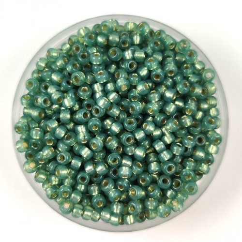 Miyuki Japanese Round Seed Bead - 4241 - Duracoat Silver Lined Dark Mint - size:11/0