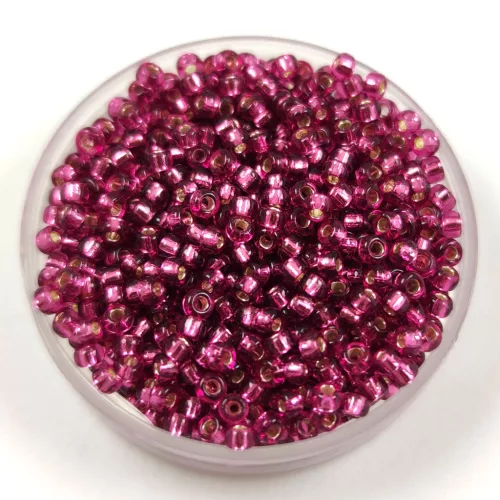 Miyuki Japanese Round Seed Bead - 4269 - Duracoat Silverlined Hot Pink - size:11/0