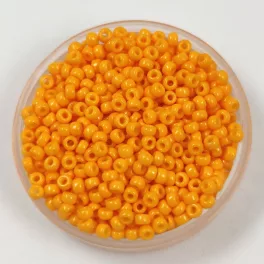   Miyuki Japanese Round Seed Bead - 4453 - Duracoat Dyed Opaque Light Squash - size:11/0
