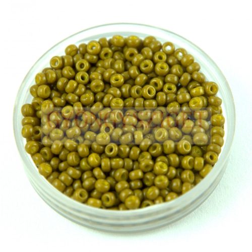 Miyuki Japanese Round Seed Bead - 4491 - Duracoat Dyed Opaque Spanish Olive - size:11/0