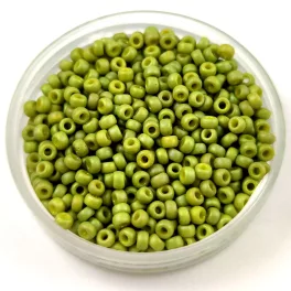   Miyuki Japanese Round Seed Bead - 4691 - Frosted Opaque Glazed Rainbow Olive - size:11/0