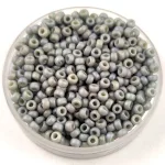 Miyuki Japanese Round Seed Bead - 4705 - Opaque Glazed Frosted Rainbow Cadet Gray - size:11/0