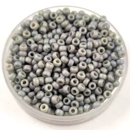   Miyuki Japanese Round Seed Bead - 4705 - Opaque Glazed Frosted Rainbow Cadet Gray - size:11/0