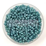 Miyuki Japanese Round Seed Bead - 4705 - Opaque Glazed Frosted Rainbow Cadet Gray - size:11/0
