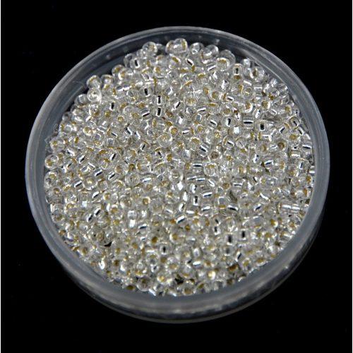 Miyuki Japanese Round Seed Bead - 1 - Silver Lined Crystal - size:15/0