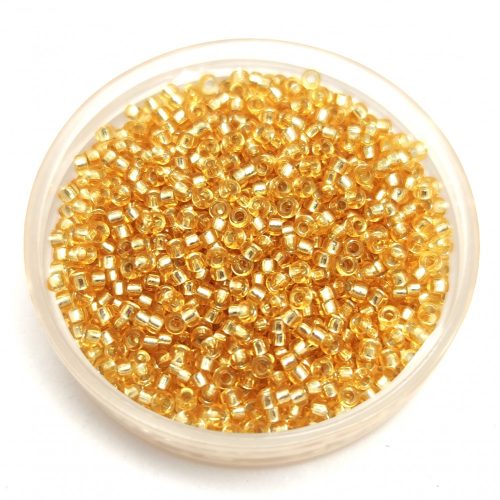 Miyuki kásagyöngy - 3 - Silver Lined Gold - méret:15/0 - 50g-AKCIOS