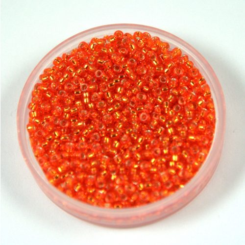 Miyuki Japanese Round Seed Bead - 9 - Silver Lined Tangerine - size:15/0
