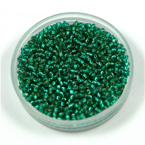 Miyuki Japanese Round Seed Bead - 17 - Silver Lined Emerald - size:15/0