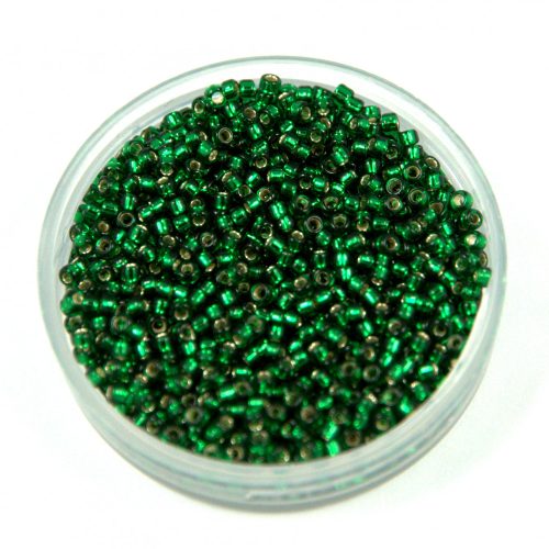 Miyuki Japanese Round Seed Bead - 27 - Silver Lined Light Emerald - size:15/0