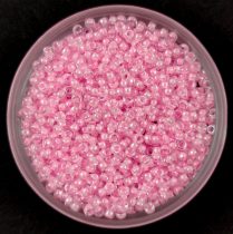 Miyuki kásagyöngy - 207 - Pink Lined Crystal - méret:15/0