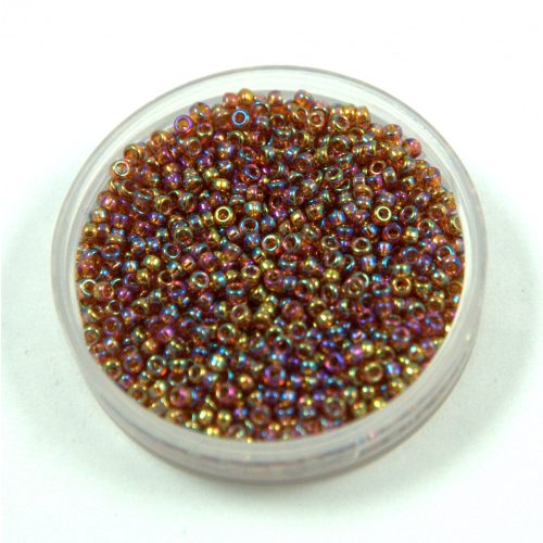 Miyuki Japanese Round Seed Bead - 257 - Transparent Topaz AB - size:15/0