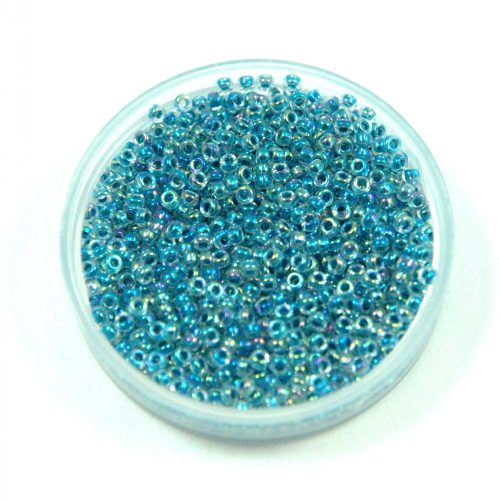 Miyuki Japanese Round Seed Bead - 279 - Light Blue Lined Crystal AB - size:15/0