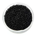 Miyuki kásagyöngy - 401 - Opaque Black - méret:15/0 - 50g-AKCIOS