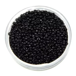   Miyuki kásagyöngy - 401 - Opaque Black - méret:15/0 - 50g-AKCIOS