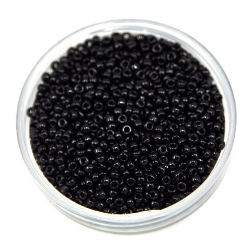 Miyuki kásagyöngy - 401 - Opaque Black - méret:15/0 - 50g-AKCIOS