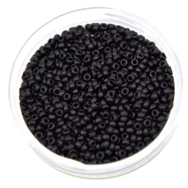   Miyuki kásagyöngy - 401f - Matte Black - méret:15/0 - 50g-AKCIOS