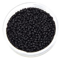   Miyuki Japanese Round Seed Bead - 401f - Matte Black - size:15/0 - 15g