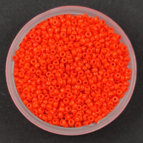 Miyuki Japanese Round Seed Bead - 406 - Opaque Orange - size:15/0