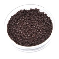   Miyuki Japanese Round Seed Bead - 409 - Opaque Dark Chocolate - size:15/0 - 15g