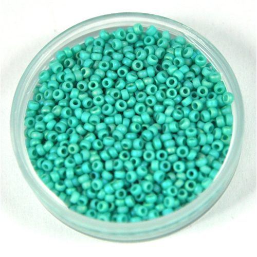 Miyuki kásagyöngy - 412fr - Rainbow Matte Turquoise Green - méret:15/0 - 50g-AKCIOS