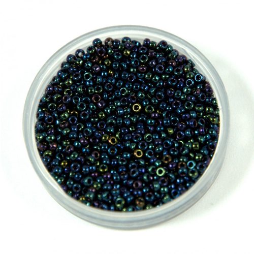 Miyuki Japanese Round Seed Bead - 452 - Metallic Dark Blue Iris - size:15/0