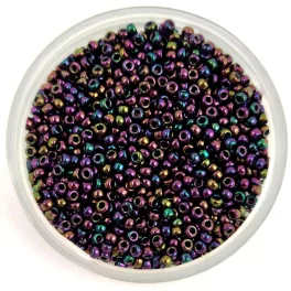   Miyuki Japanese Round Seed Bead - 454 - Metallic Dark Plum Iris - size:15/0