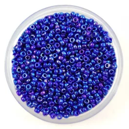   Miyuki Japanese Round Seed Bead - 484 - Opaque Royal Blue AB - size:15/0