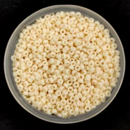   Miyuki Japanese Round Seed Bead - 492 - Opaque Cream - size:15/0