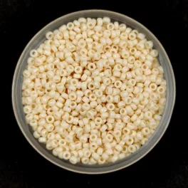   Miyuki Japanese Round Seed Bead - 492fr - Matte Rainbow Cream - size:15/0