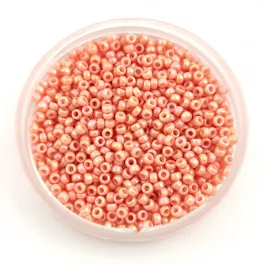   Miyuki Japanese Round Seed Bead - 596 - Opaque Tea Rose Luster - size:15/0