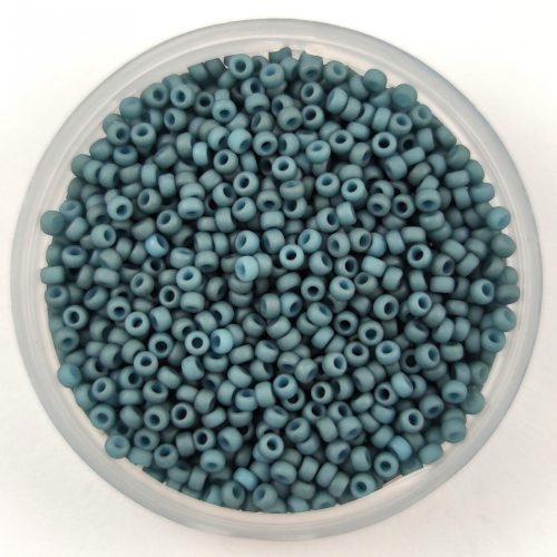 Miyuki kásagyöngy - 1252 - Matte Metallic Dark Turquoise - méret:15/0 - 50g-AKCIOS