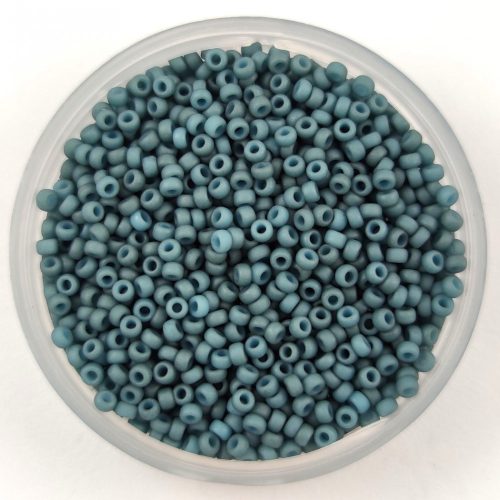 Miyuki Japanese Round Seed Bead - 1252 - Matte Metallic Dark Turquoise - size:15/0