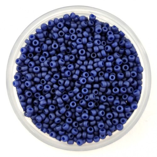 Miyuki Japanese Round Seed Bead - 1253 - Matte Metallic Royal Blue - size:15/0 - 15g