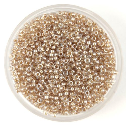 Miyuki kásagyöngy - 1521 - Shiny Beige Lined Crystal - méret:15/0 - 50g-AKCIOS