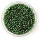 Miyuki Japanese Round Seed Bead - 1642 - Semi-Matte Silver Lined Dark Green – size:15/0