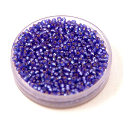 Miyuki Japanese Round Seed Bead - 1647 - Semi-Matte Silver Lined Sapphire